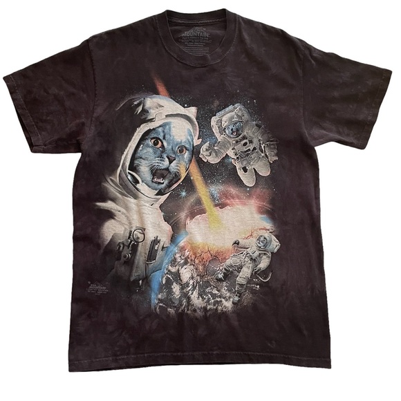 The Mountain Tops - The Mountain Cataclysm Astronaut Cat T-Shirt Size Medium